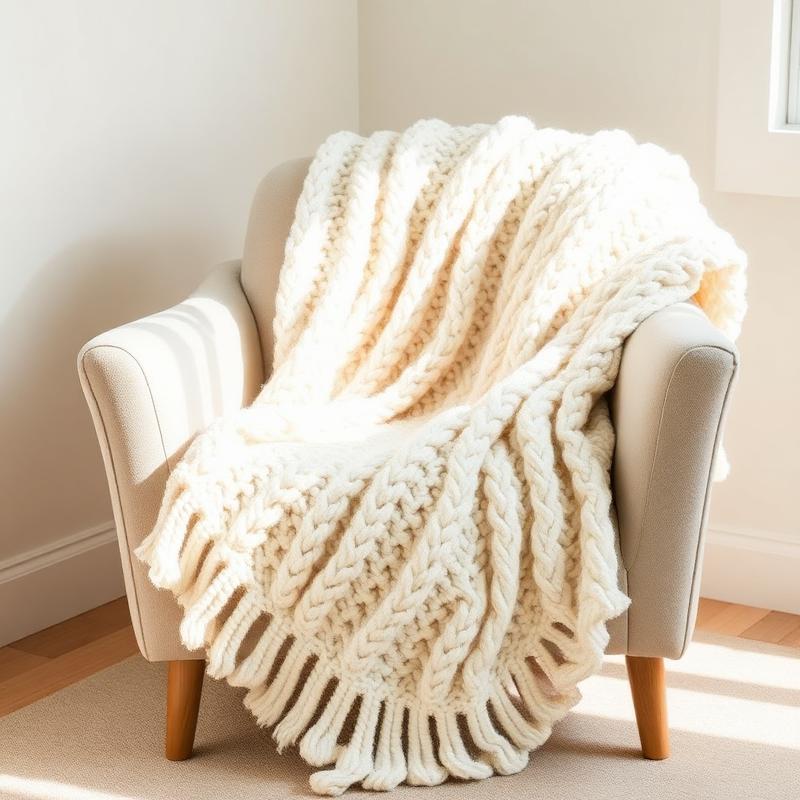 Chunky Knit Throw Blanket